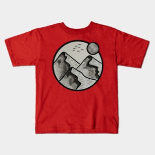 explore the mountains 2 : pencil sketch Kids T-Shirt